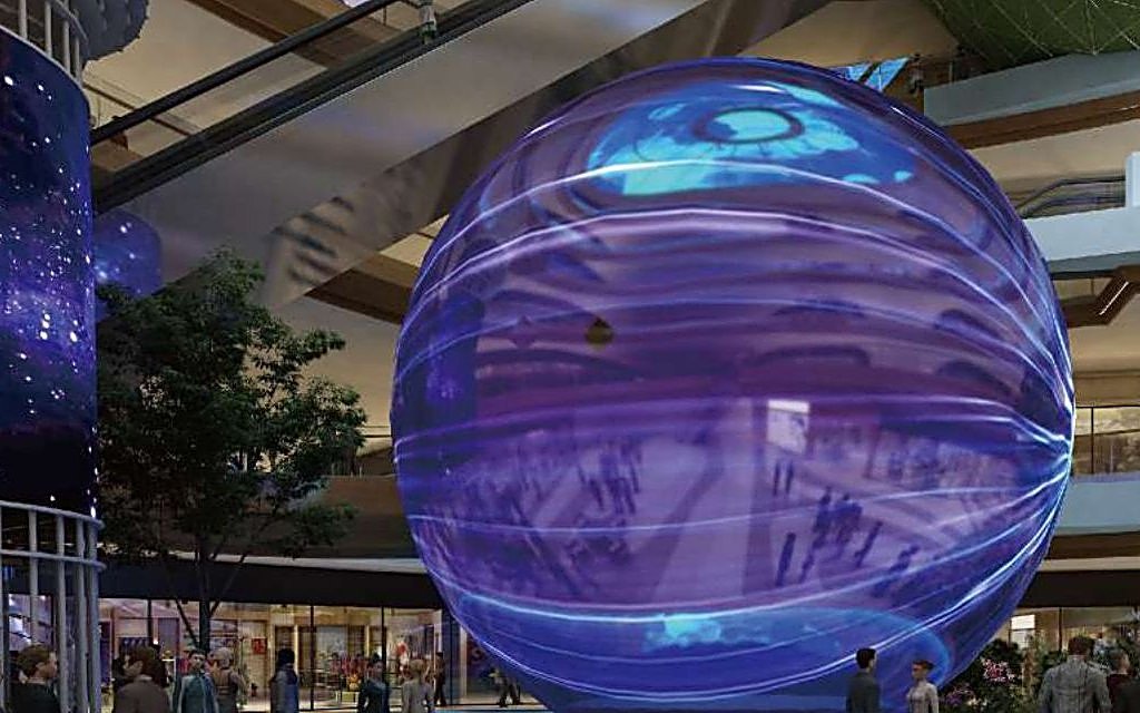 LED sphere — shopping mall