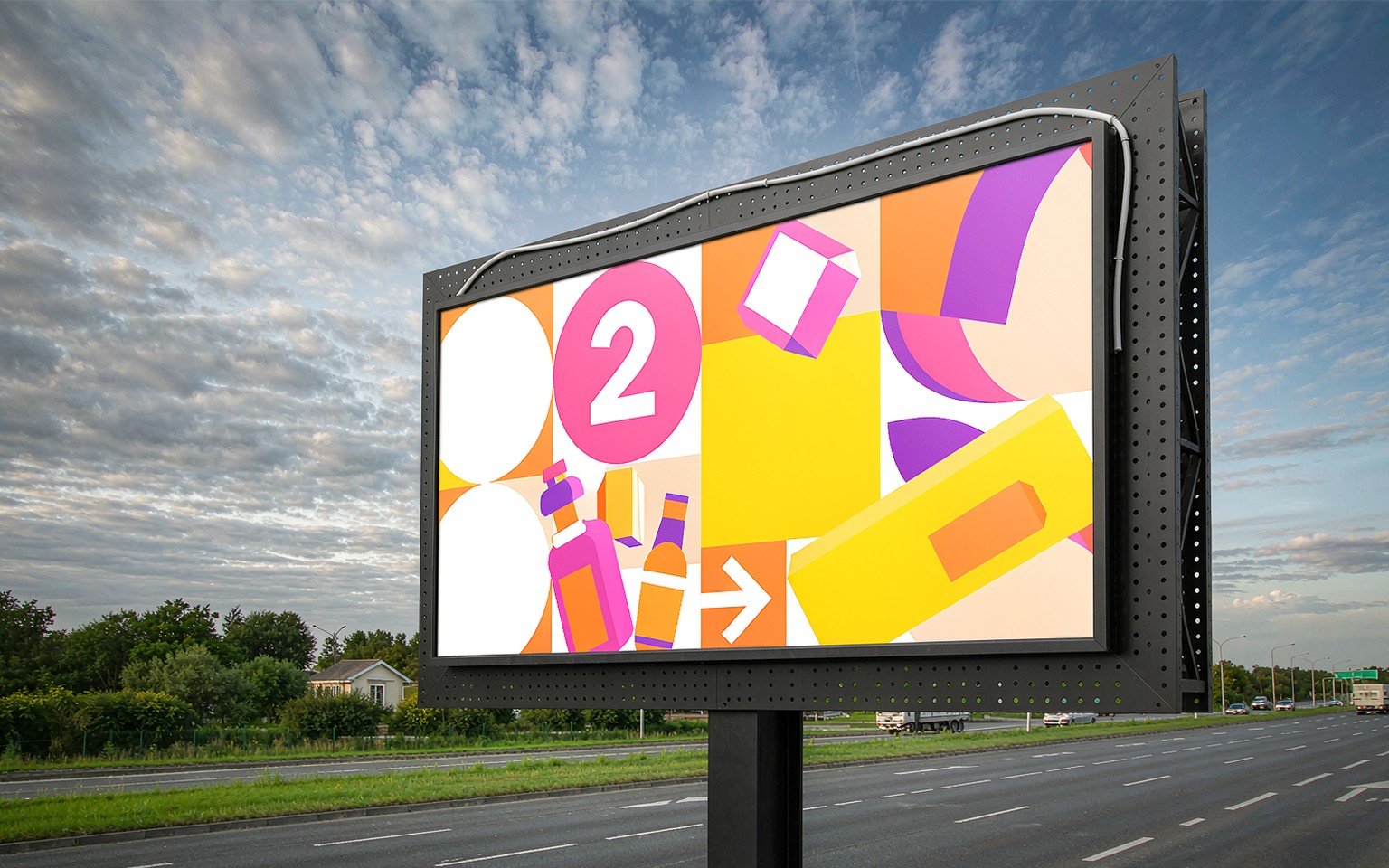Highway billboard — retail campaign