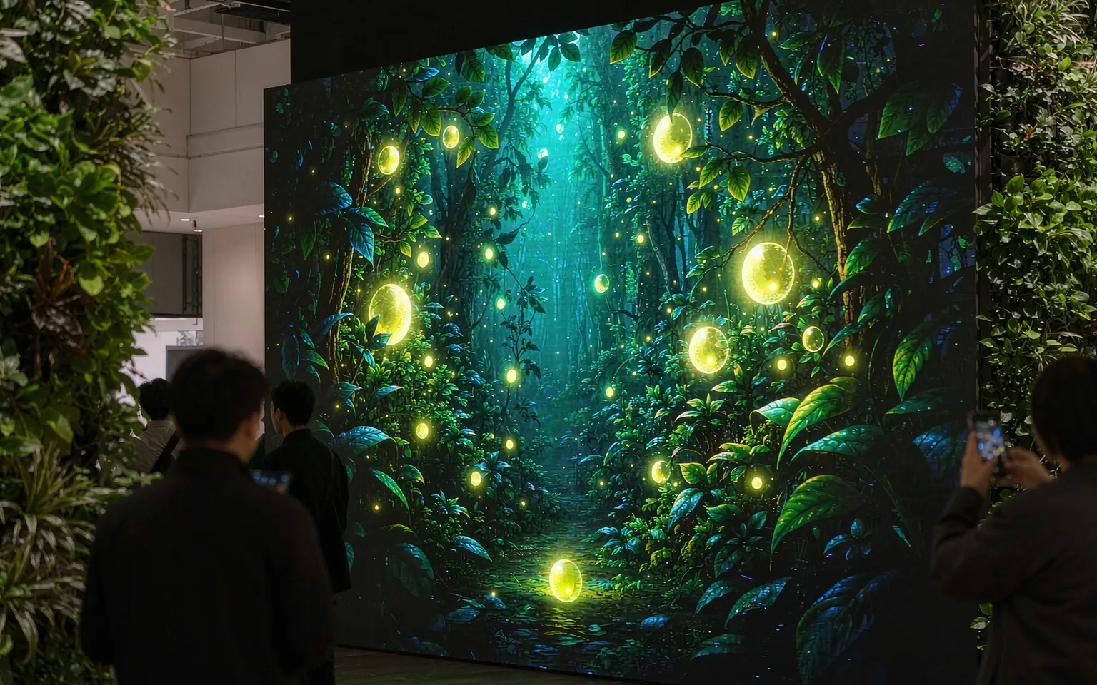Immersive retail LED feature wall