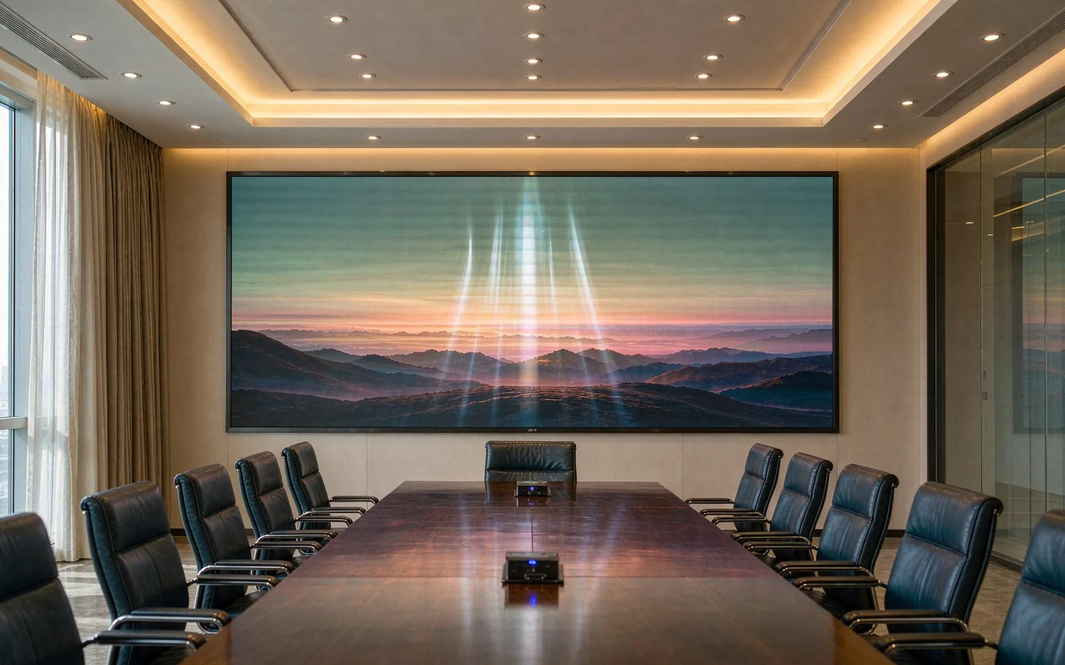 LED display in a conference room