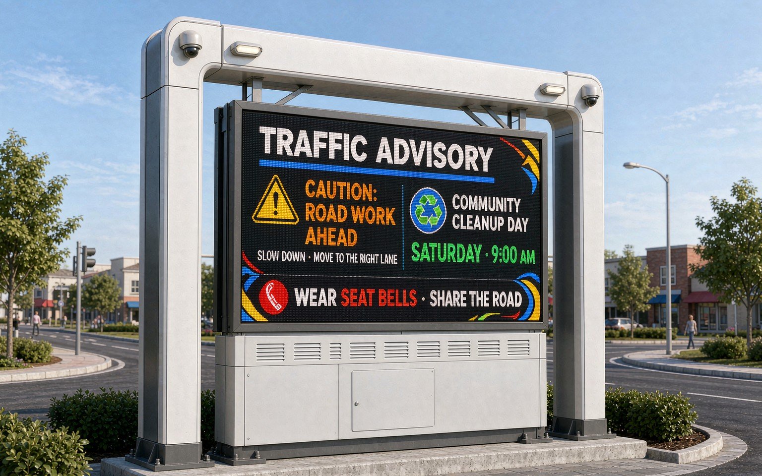 Municipal EMS pylon sign