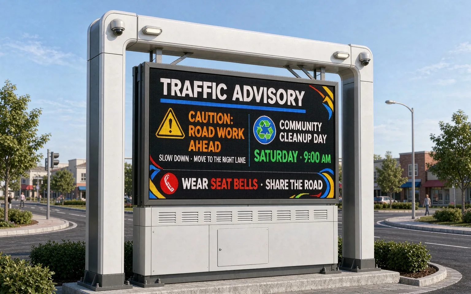 Municipal EMS pylon sign