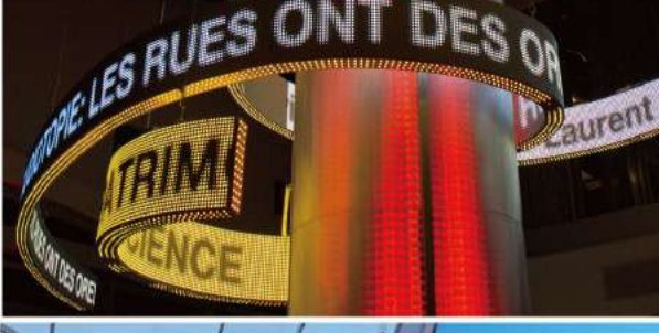 Curved LED ribbon installation