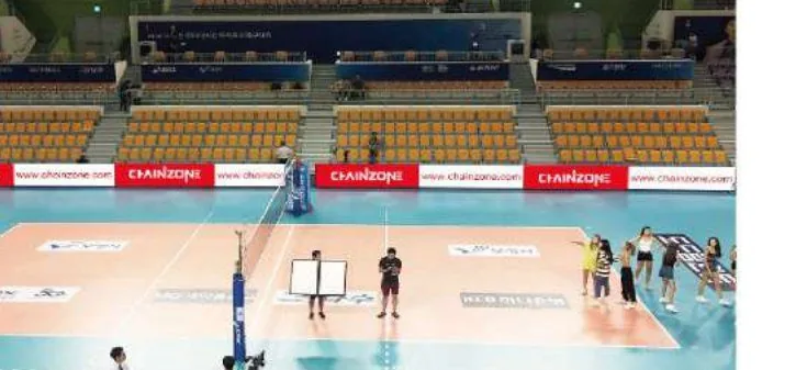 Volleyball arena LED perimeter