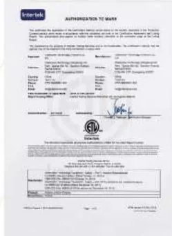 ETL Authorization to Mark certificate