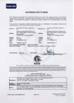 ETL Authorization to Mark certificate