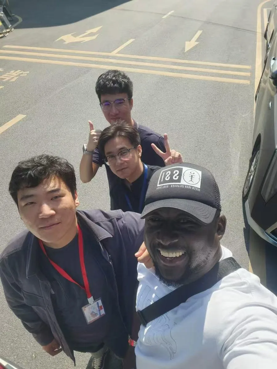 Team selfie on the way to a project site