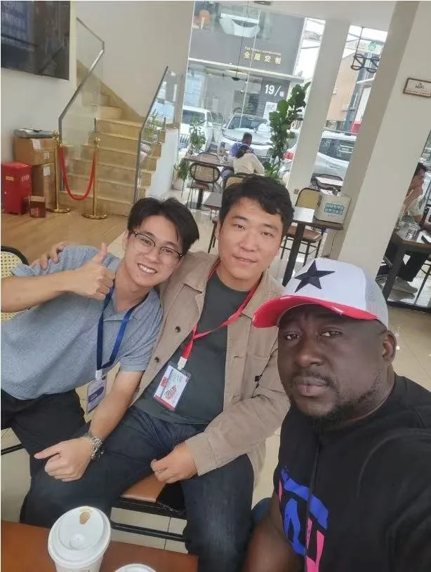 Coffee break during a factory visit