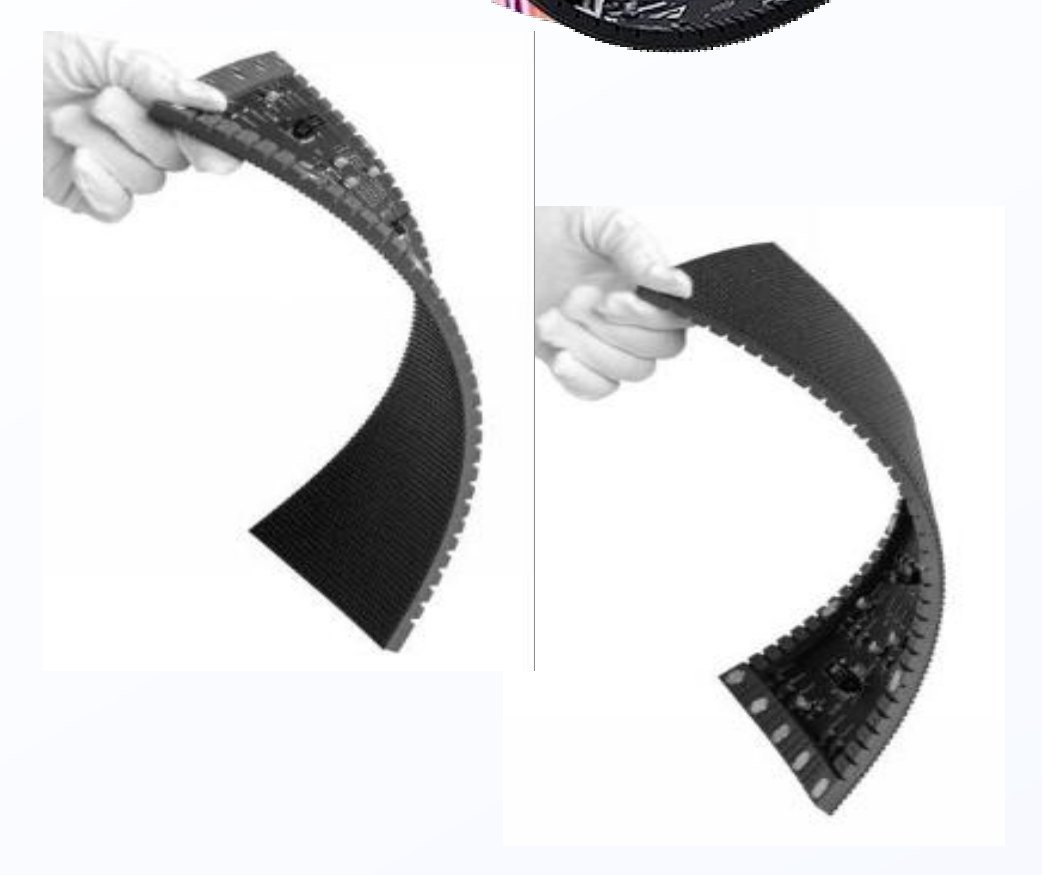 LU Flexible LED cabinet front and back design